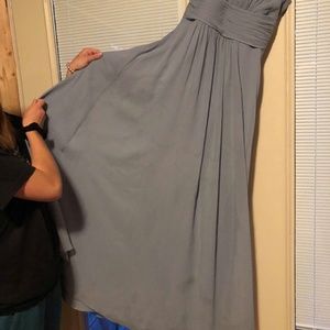 Azazie Bonnie - Dusty Blue Bridesmaid Dress